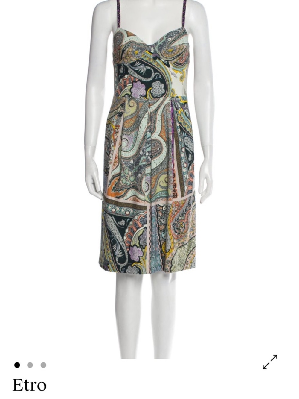 Etro Paisley Print Sleeveless A-Line Dress Size 6 (M) IT 42